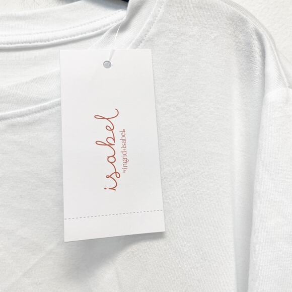 Isabel Maternity "Mom" Graphics White Maternity Novelty T-Shirt Size Large - Picture 4 of 6